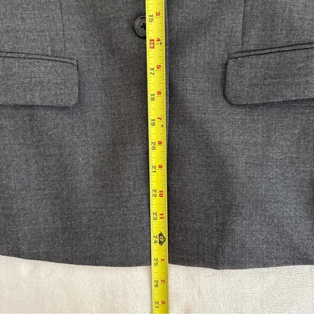 J.Crew Regent Wool Blend Blazer Women’s Size 6 Button Closure Dk Gray Career